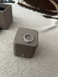 Inel aur alb cu diamant Teilor 18 k