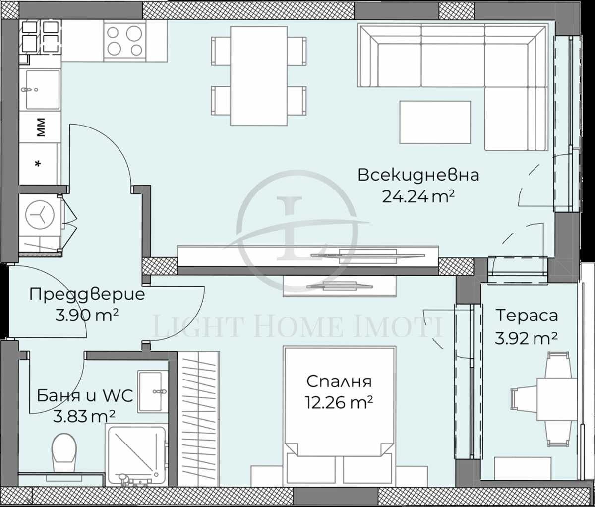 Продава се Двустаен апартамент в Пловдив, Христо Смирненски - 67 кв.м за 1251 €/кв.м - Снимка #3