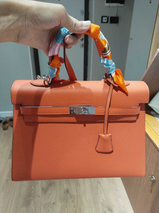 Сумка Гермес оранжевого цвета
