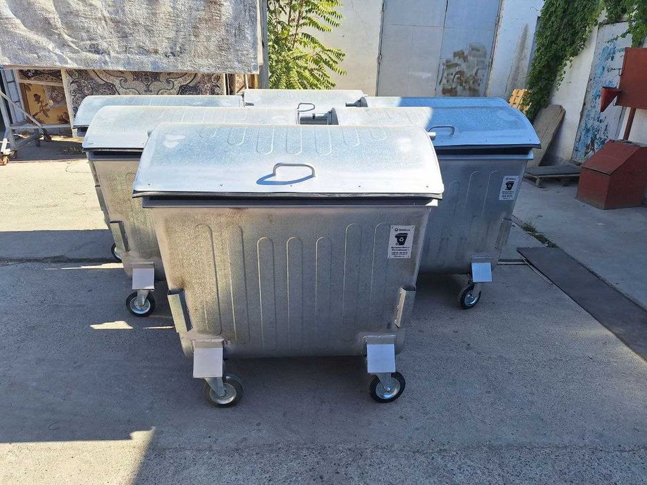 Мусорный бак 1100л Оценковка и пластик