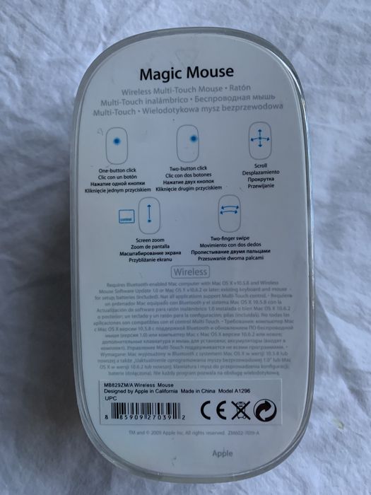 Apple Mouse Whireless mb829zm/a