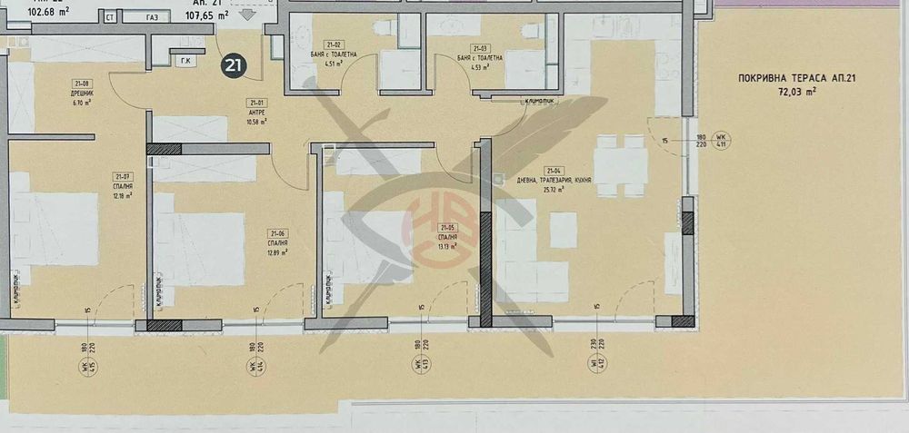 Продава се Четиристаен апартамент в София, Малинова долина - 199 кв.м за 1262 €/кв.м - Снимка #3