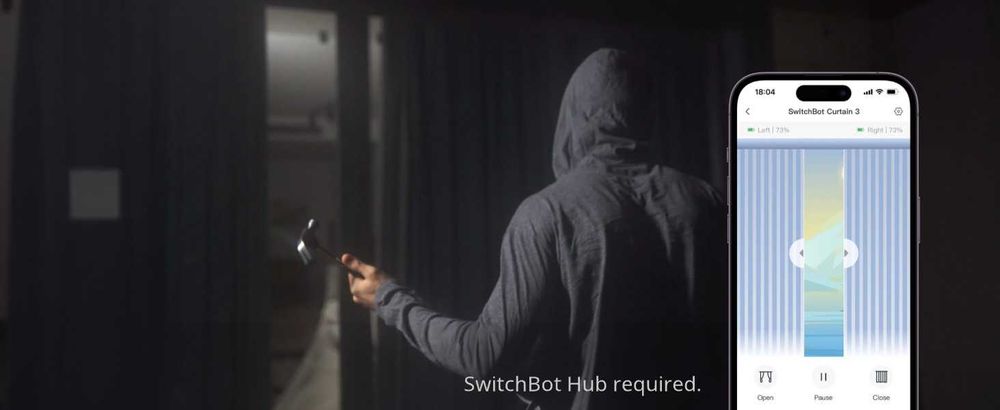 Смарт устройство за пердета и щори SwitchBot Curtain 3- корниз U Rail