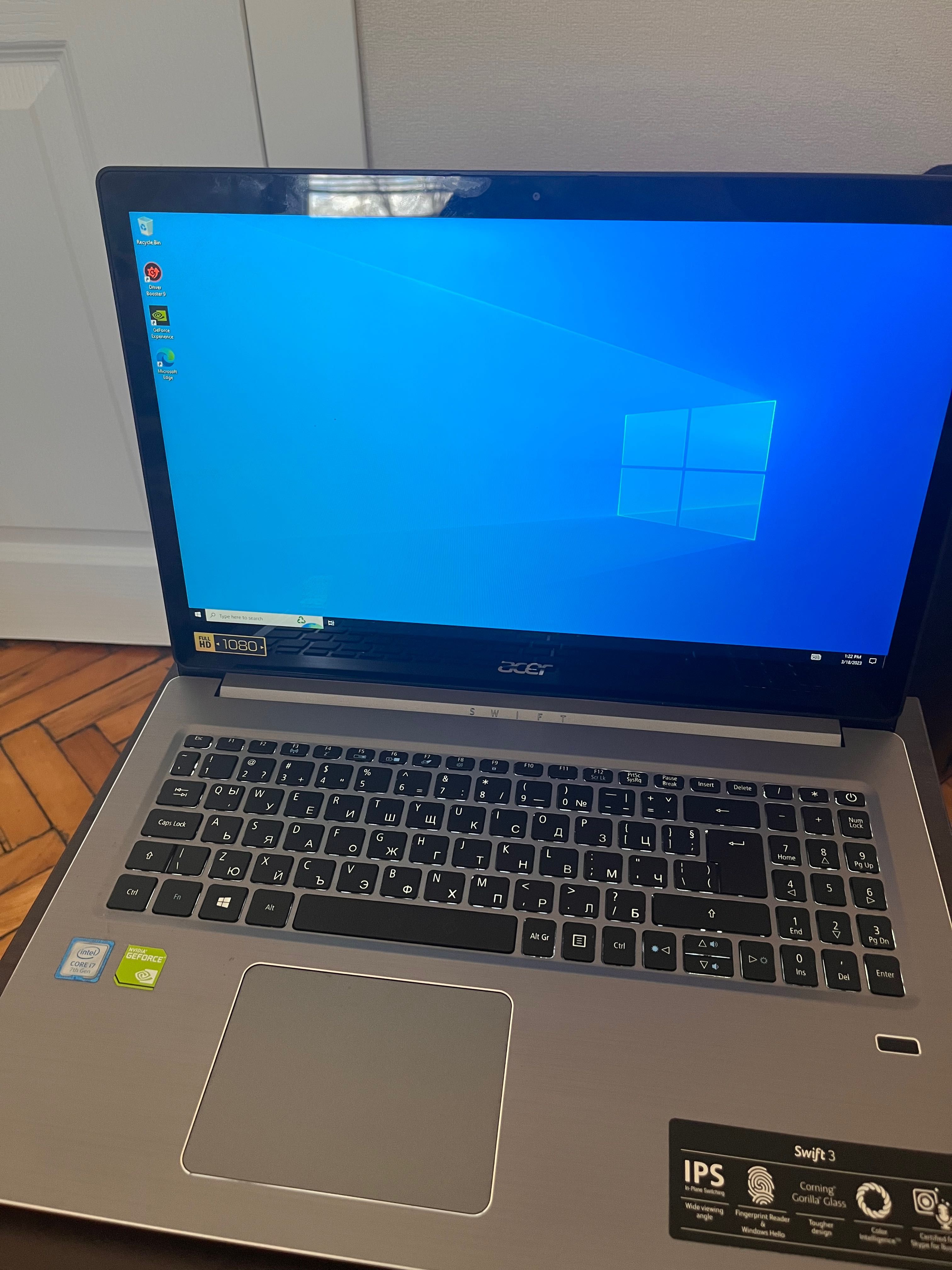 Лаптоп: Acer swift 3