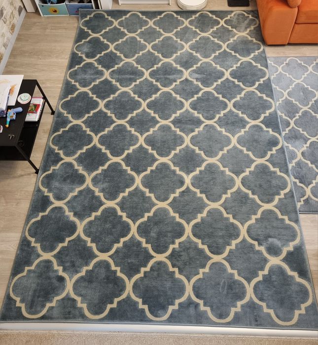 Covor 200 x 300 Moldabela bleu/turcoaz cu forme bej