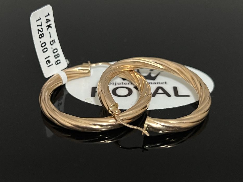 Bijuteria Royal CB : Cercei dama aur 14k 5,08gr
