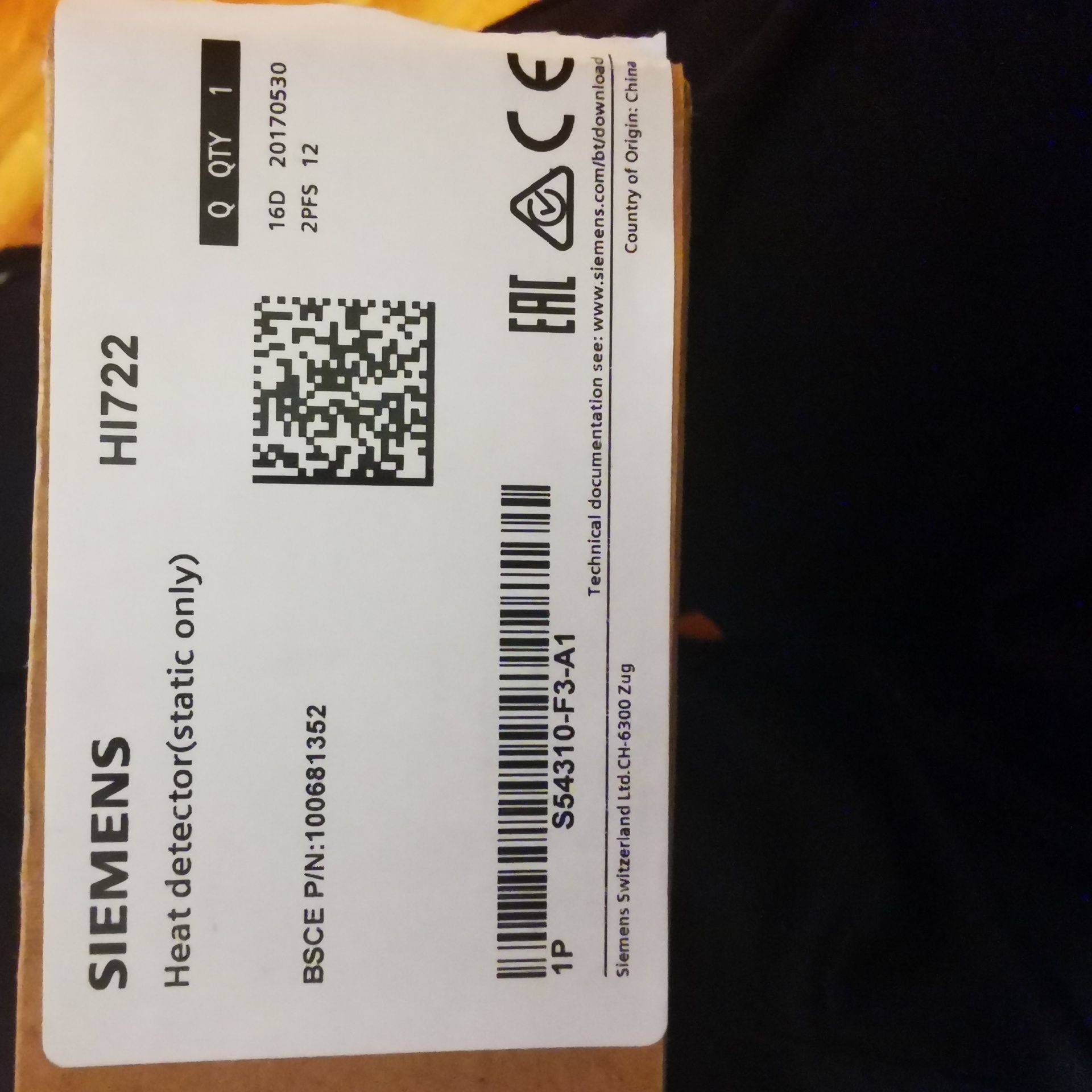 Продавам датчици за пожароизвестяване Siemens
