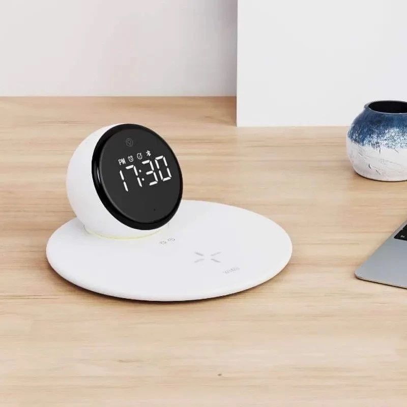 WIWU Wi-W017 15w wireless charger+digital alarm+bluetooth speaker