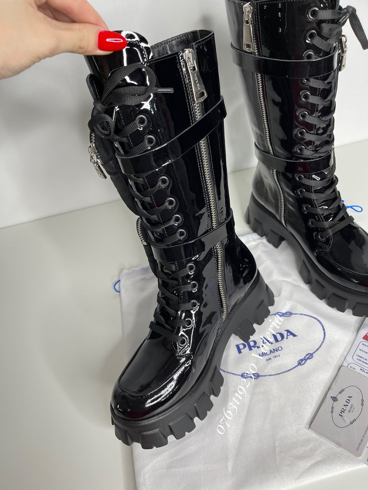 Ghete / bocanci din Piele Naturala - Monolith Combat Boots