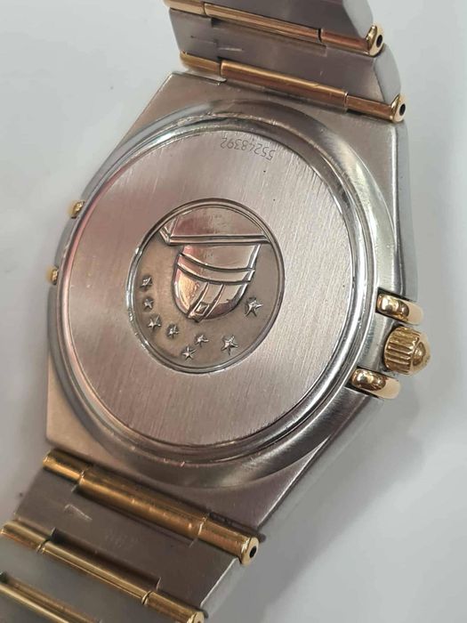 Ceas Omega Constelation din aur galben 18k si otel, Cuart