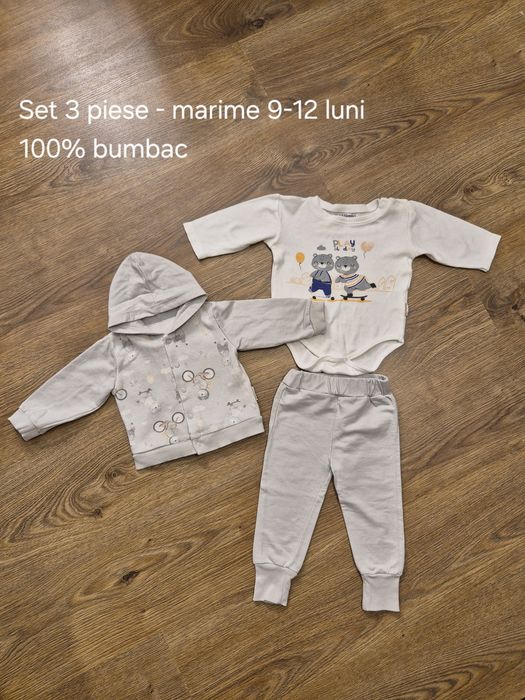 Set 3 piese bebe 9-12 luni