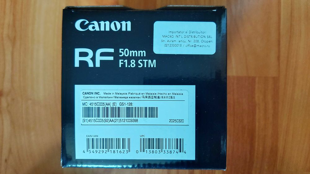 Canon RF 50mm F1.8 STM Obiectiv Foto Mirrorless