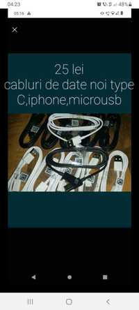 Cabluri de date noi iPhone type C,microusb,type C