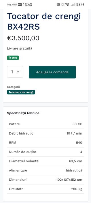 Tocator crengi folosit doar de proba