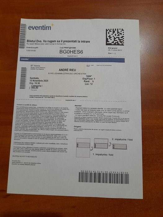 Bilete Concert Andre Rieu Cluj Napoca 13 noiembrie 2025