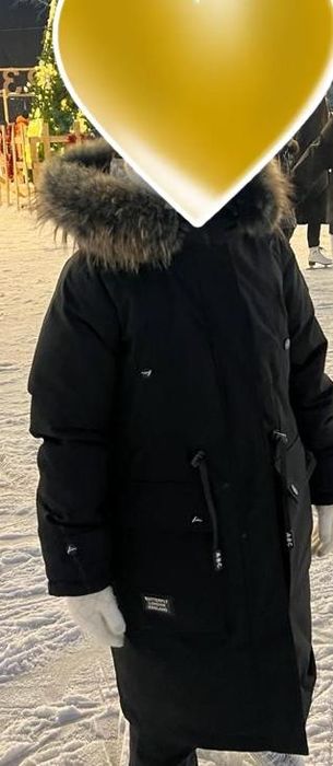 Зимняя парка, черного цвета