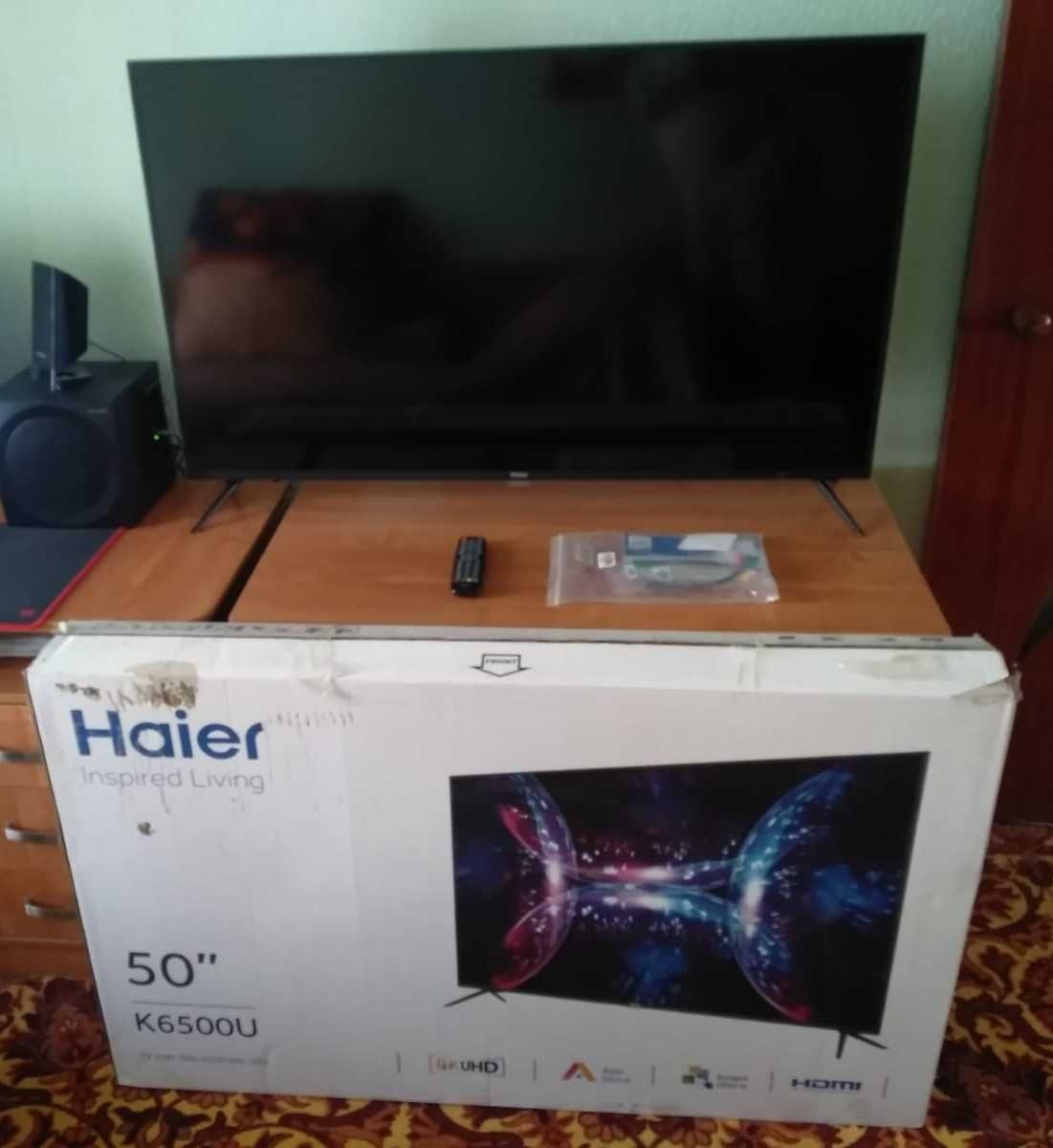 Телевизор Haier K6500U ДИАГОНАЛЬ 50 Kaspi Red в отличном состоянии