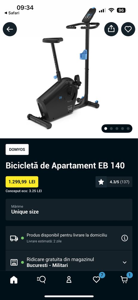 Bicicleta Domyos EB 140 Fitness