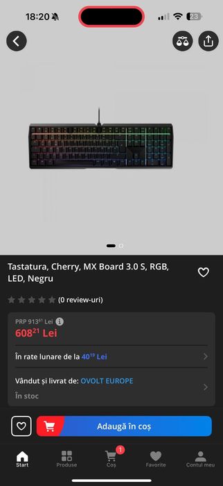 Tastatura gaming cherry sigilata