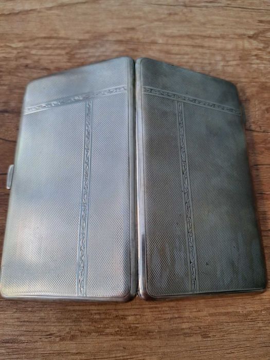 Сребърна английска табакера 1933 г. - 219 грама Sterling Silver