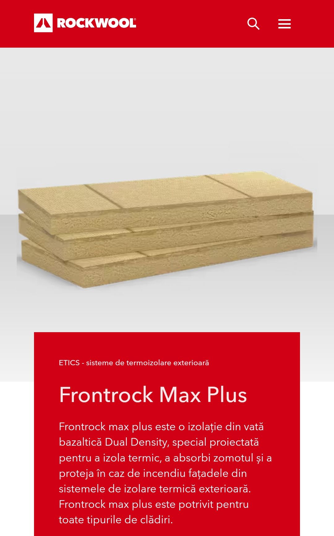 Rockwool Max Plus 10 15 20 cm vata bazaltica