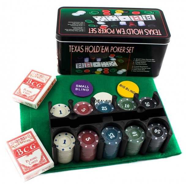 Набор для игры в покер "Professional Poker Chips" 200, 300, 500 фишек