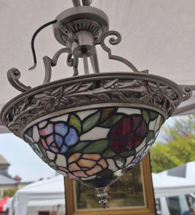 Veioza cu abajur din sticla de Murano h 57 cm