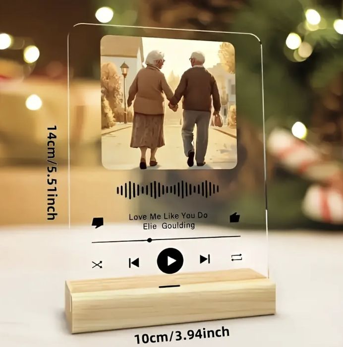 Акрилен музикален диск, персонализиран със снимка, заглавие