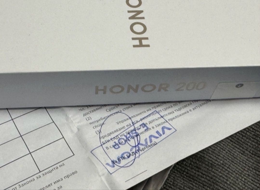 КАТО НОВ 512GB Honor 200 12GB 5G Гаранция Vivacom 2026 Black / Черен
