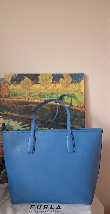 Чанта Furla естествена кожа