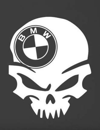 Код 24. Стикер Череп за Бмв и Мини / Skull for BMW and Mini