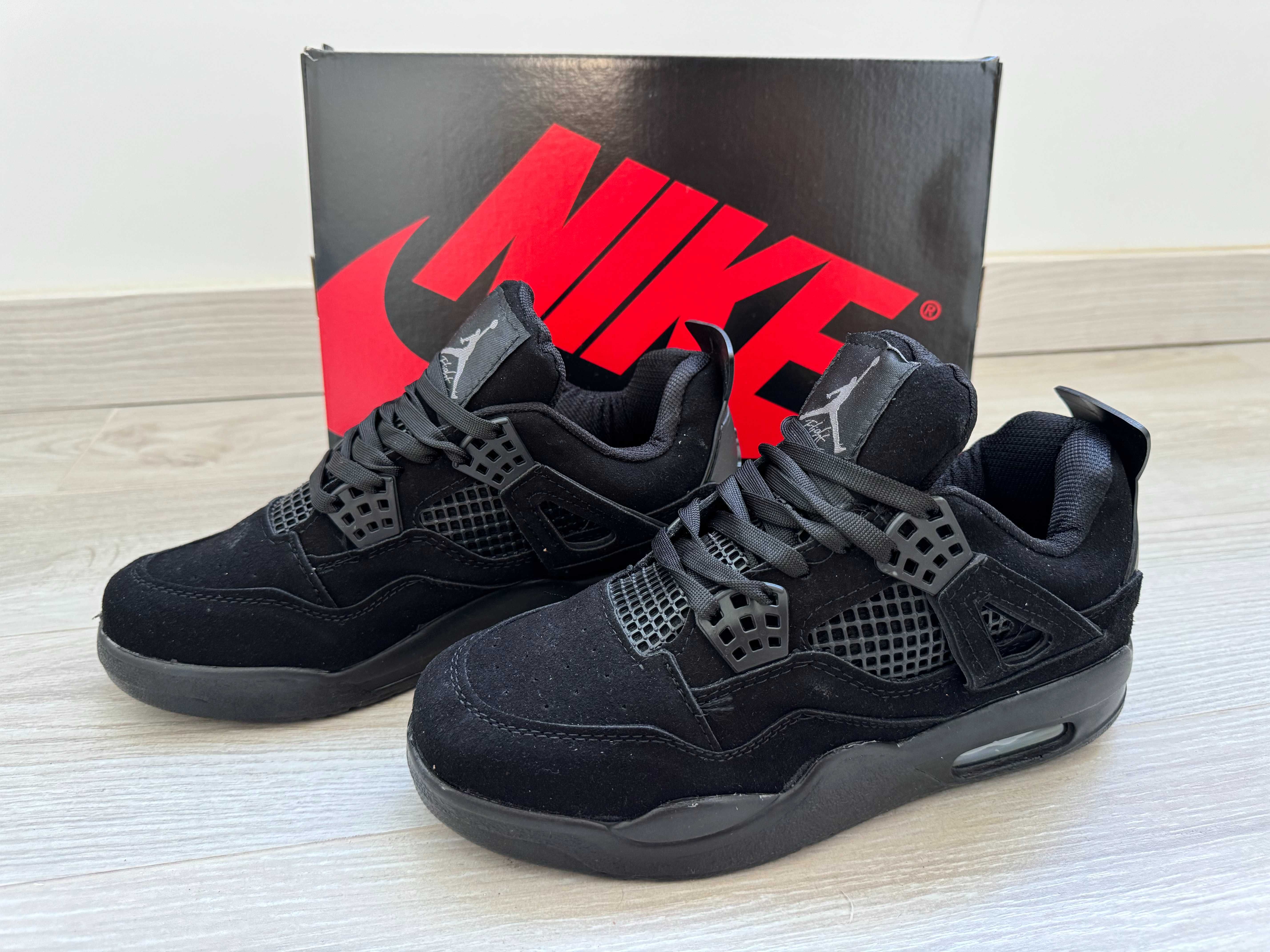Adidasi AIR JORDAN 4 Black Cat, Produs Nou NIKE - Full Box