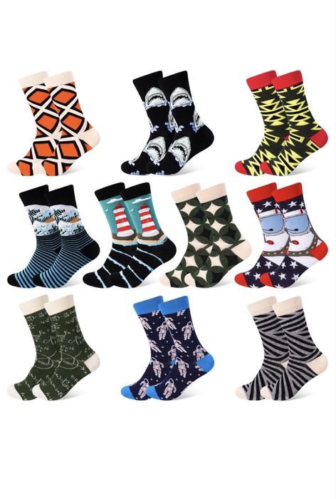 Set 10 perechi de șosete colorate unisex 39–45, 100% bumbac, noi