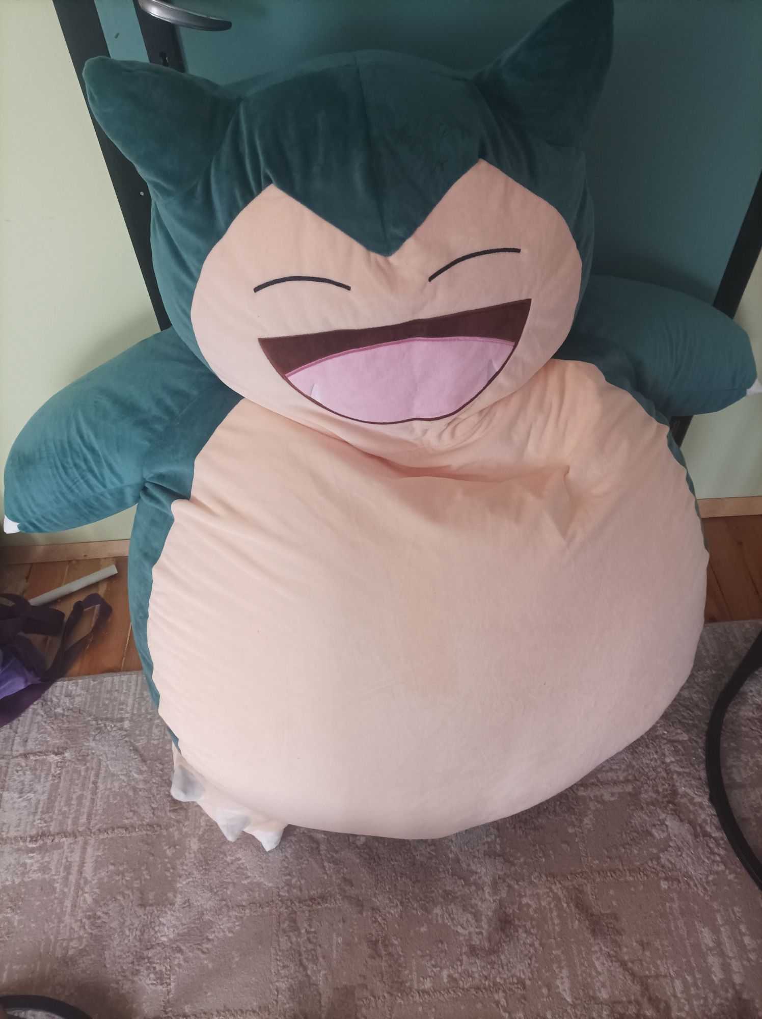 голям плюшен покемон снорлакс (барбарон) / snorlax plushie or beanbag