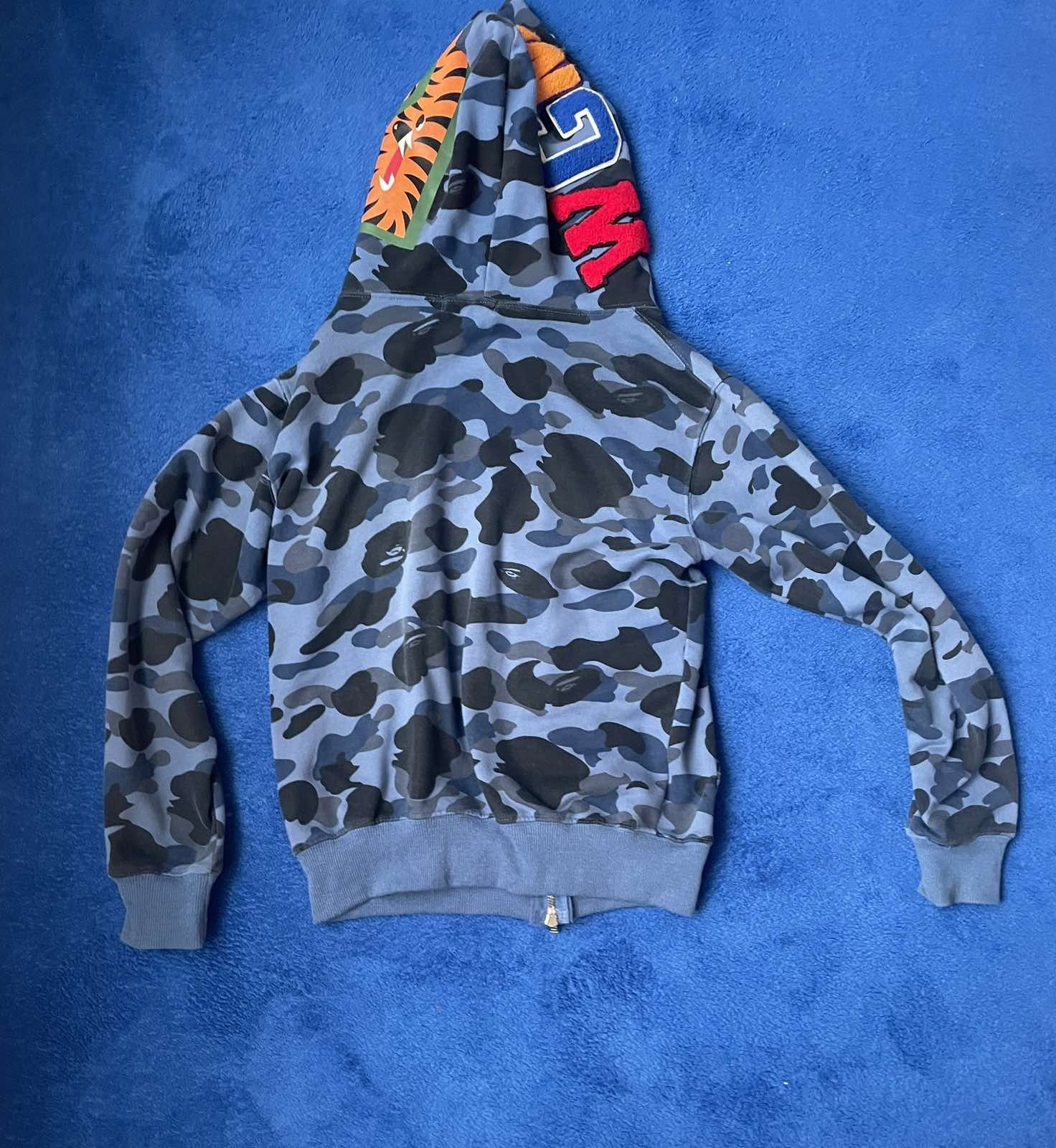 Bape color camo shark full Zip hoodie