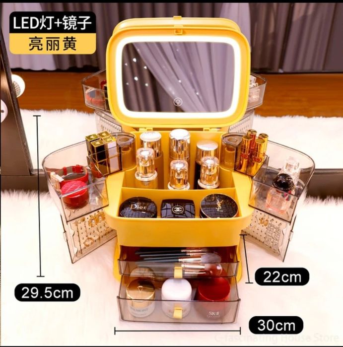LUX Makeup Box – LED Yorug‘likli Kosmetika Organizeri