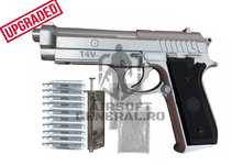 Set/Pachet Pistol Airsoft PT92 UPGRADED + SpeedLoader + bile + capsule