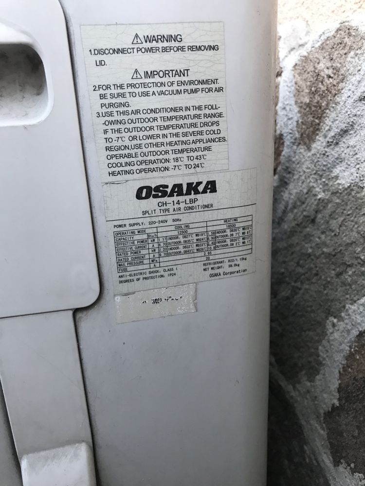 Osaka климатици за части