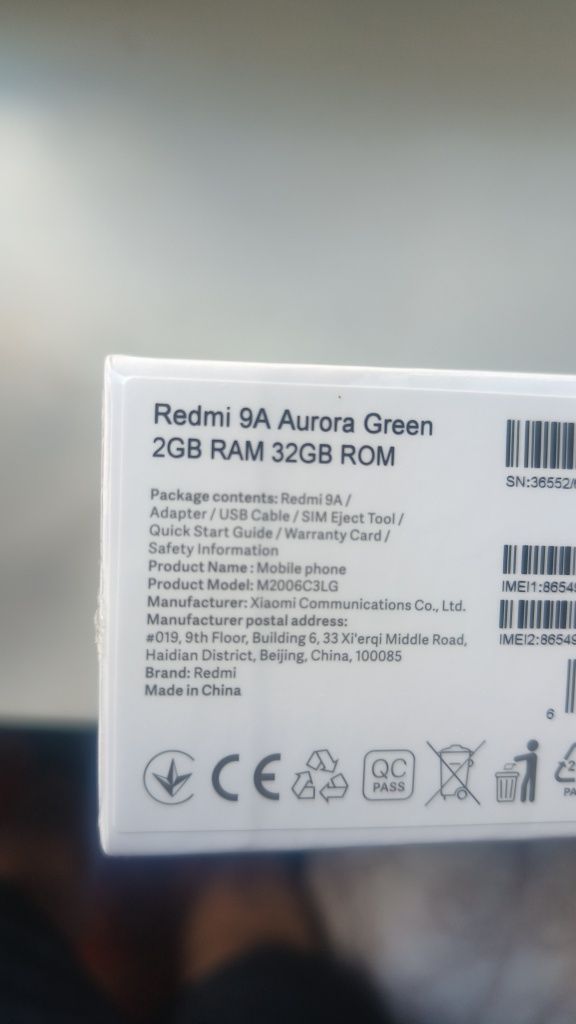 Смратфон Redmi 9a Aurora Green