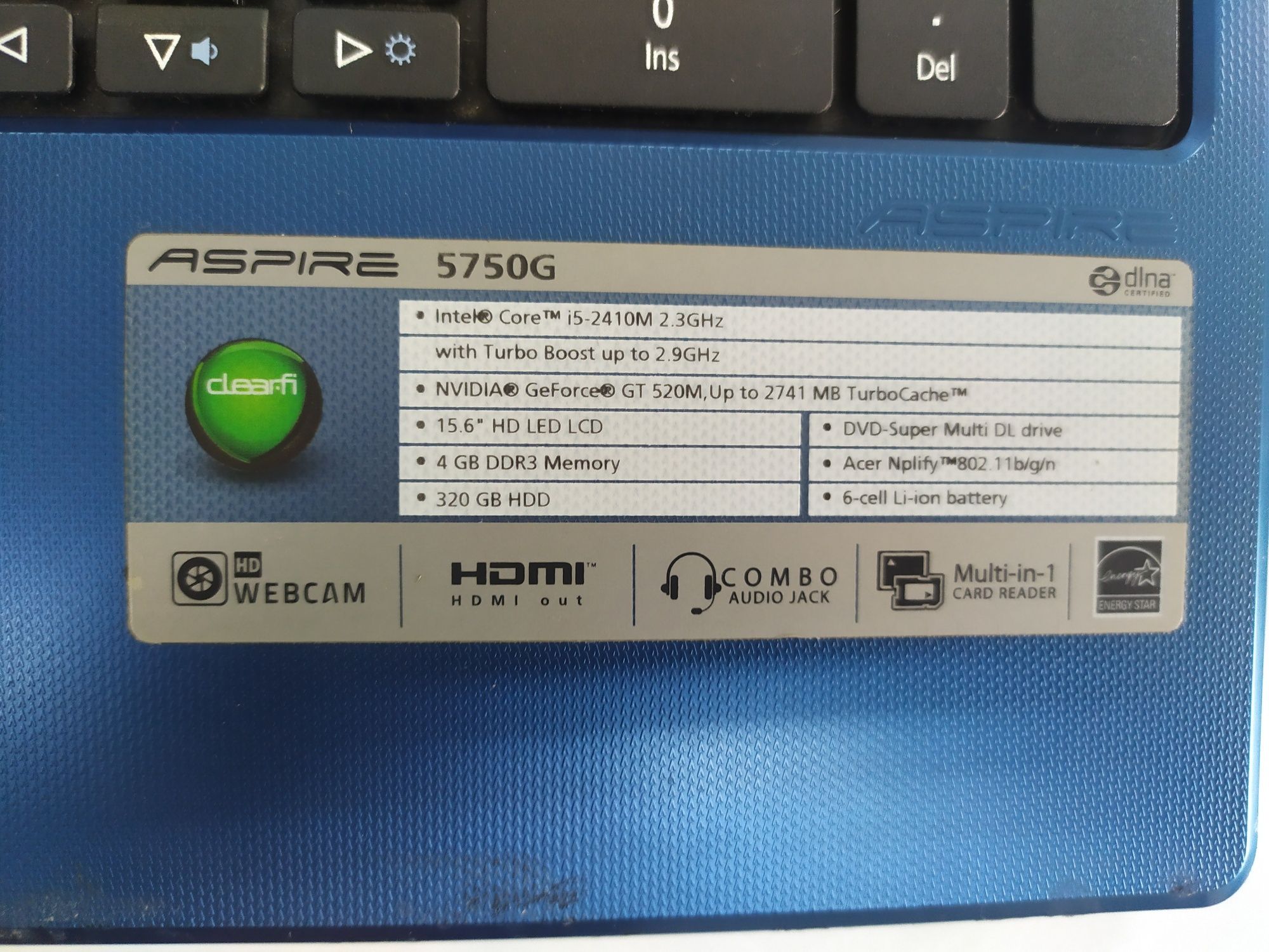 noutbuk acer core i5 -241 OM 2.3 GHz