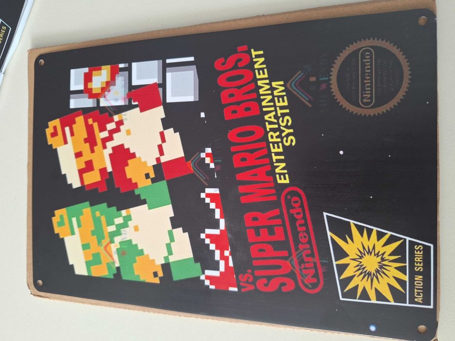 Poster Super Mario Bros Nes Retro Video Game Metal Poster Sign20x30 cm