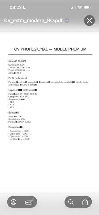 CV Profesional în 10 minute • Modern • PDF • 20 lei