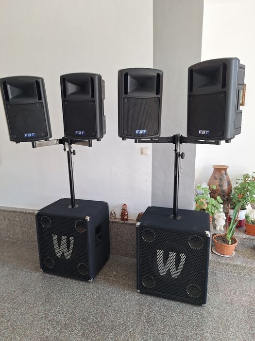 Vand 4 boxe PASIVE FBT MAX  2     2 basi pasivi Warwick