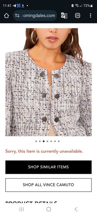 Новый пиджак фирма VINCE CAMUTO