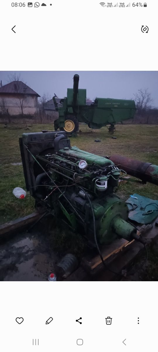 Vând motoare john deer,perkins,tocător claas și masă porumb