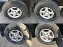 Set 4 Jante Aliaj cu Anvelope Michelin M+S Dot 2015 225 75 15 R15 Hyundai Terracan 2001 - 2007 [C2816]