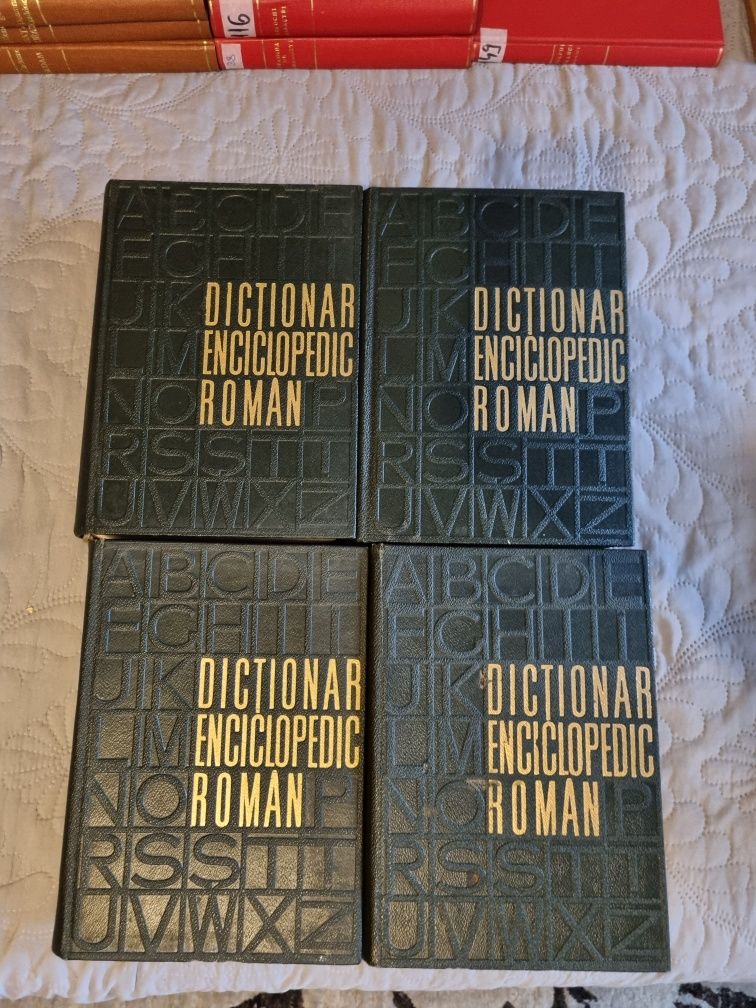 Dictionar enciclopedic roman, 4 vol, ed. Politica, '62, '64, '65, '66