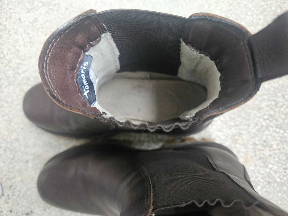 Почти нови дамски зимни боти Tamaris номер, естествена кожа