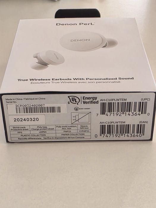 True wireless слушалки DENON PERL бели