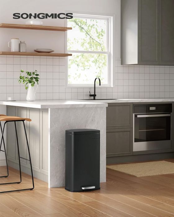 Кухненски кош за боклук 30 литра, с педал и капак с плавно затваряне